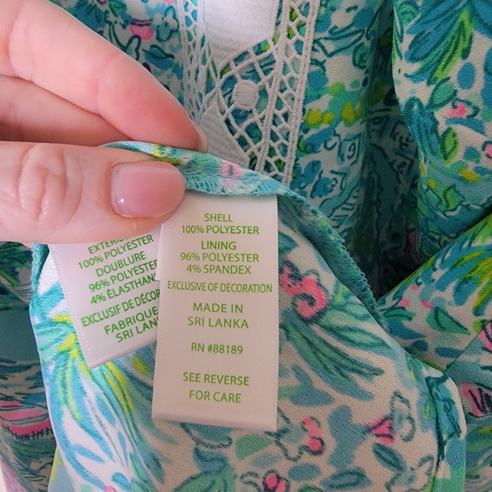 NWT Lilly Pulitzer Ryder romper gustavia green sunshine city size 8 - Picture 7 of 8